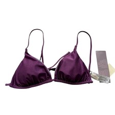 Gottex bikini top US womens size 8 Luma purple high end triangle swimsuit swim