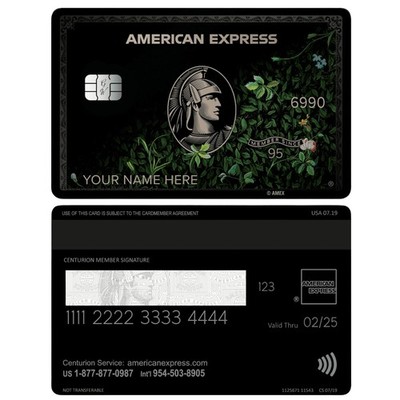 American Express Centurion Titanium Amex Collector Black Rare Card