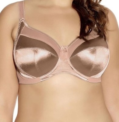 GODDESS Keira Size 42 I Fawn Banded Full Figure Satin Three Section Cup UW 6090