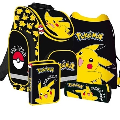 Pokemon Pikachu Schulranzen Tornister Ranzen Rucksack Schulrucksack Set 4 teilig