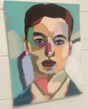 Original Painting Colorful Figurative Abstract Impressionism Modern Man