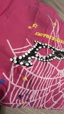 Spyder Girls Pink Graphic Star Studded Pullover Sweatshirt M Crew Neck