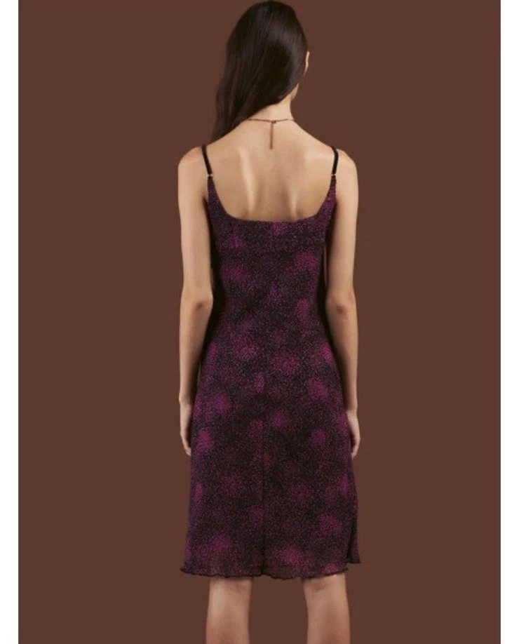 Vestido sin Mangas UNIF Para Mujer Amanecer Talla XL Rosa Púrpura Negro Ditsy Floral Foto 4 de 4