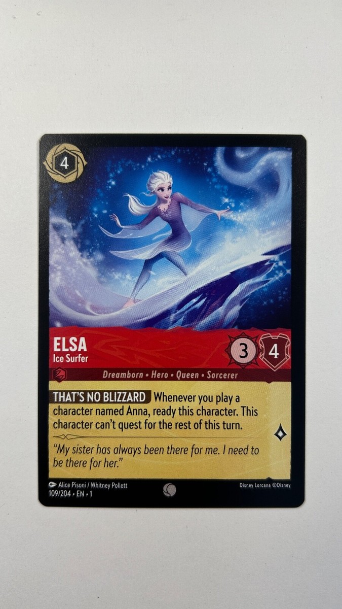 Elsa Ice Surfer Disney Lorcana First Chapter #109/204 Non Foil