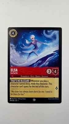 Elsa Ice Surfer Disney Lorcana First Chapter #109/204 Non Foil