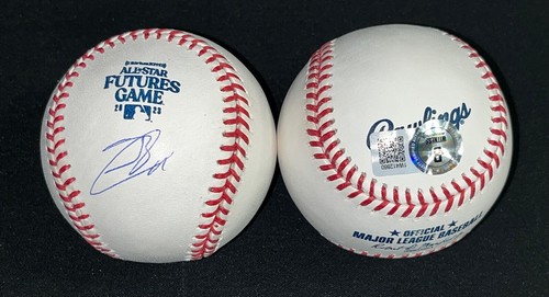 Jackson Chourio Brewers Auto Signed 2023 Futures Game Baseball Beckett Wit Holo