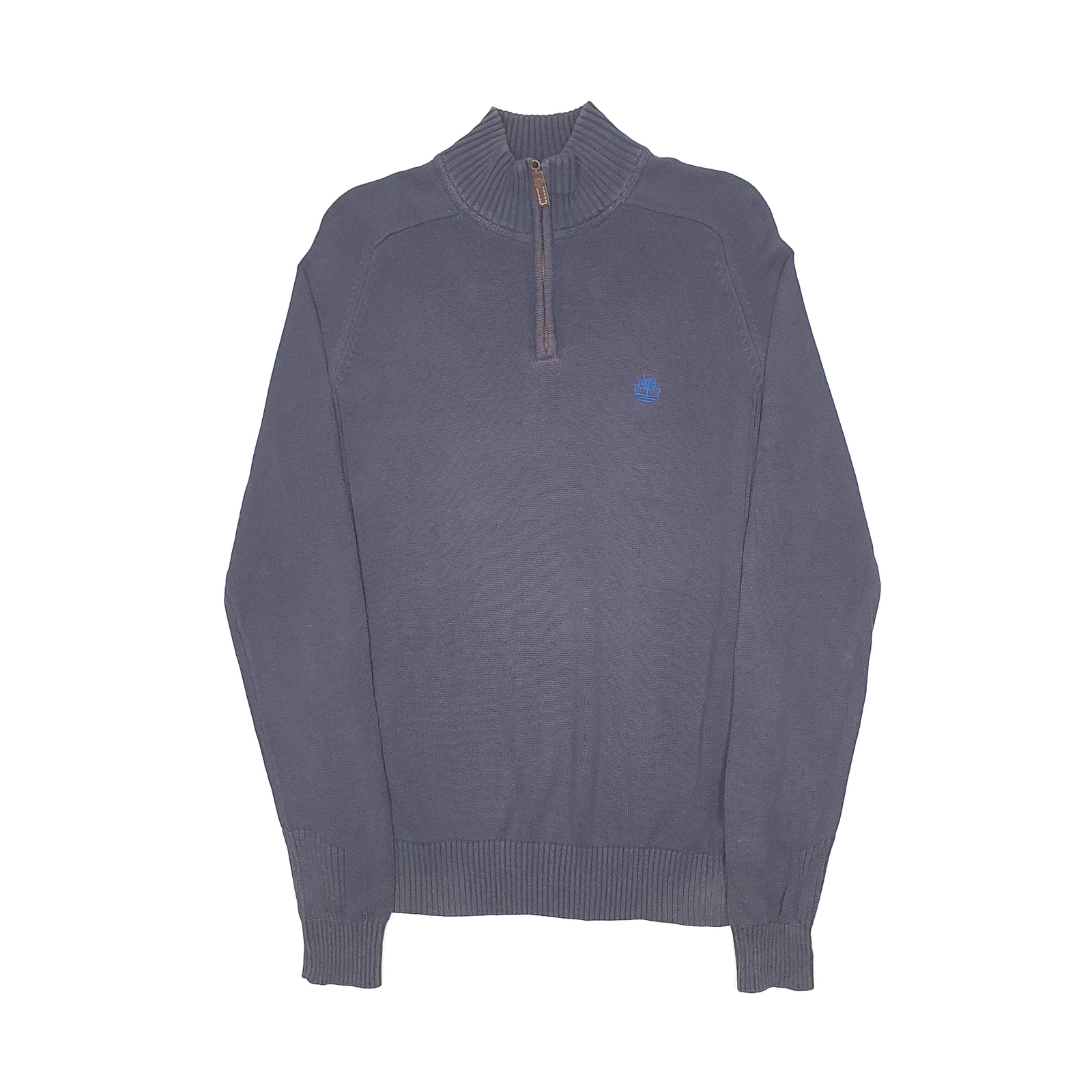 Mens TIMBERLAND Cotton 1/4 Quarter Zip Jumper Sweatshirt S