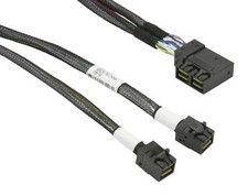Supermicro CBL-SAST-0671 2 Right Angle MiniSAS HD SFF-8643 to 2 SFF-8643 Cable