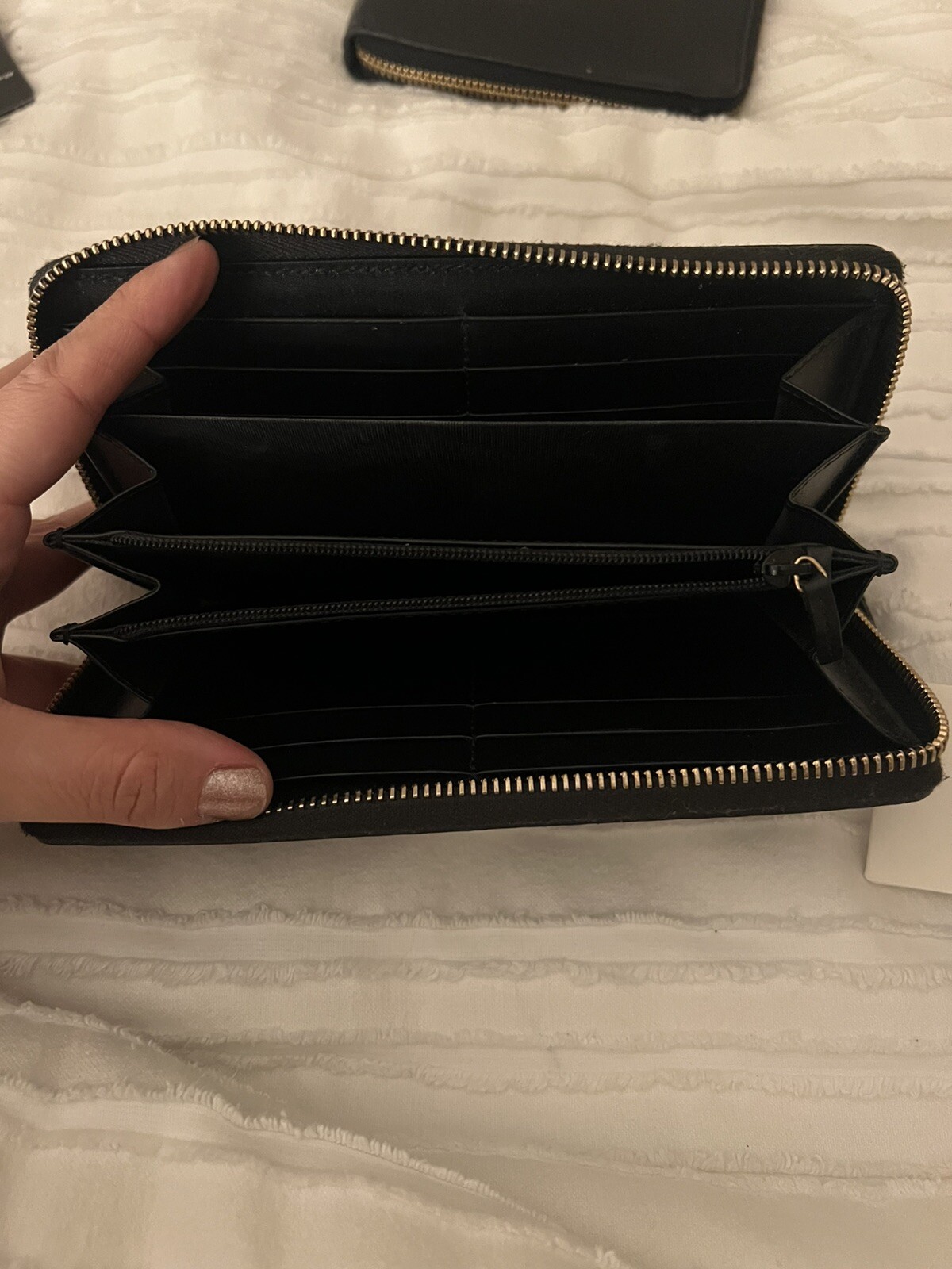 Authentic Gucci  GG Guccissima Black Zippy Large Organizer Wallet - Bee (Rare) image 6