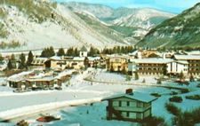 Vail Colorado R C Bishop Aerial View Postcard chrome unposted Gore Range winter