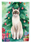 Snowshoe Cat By the Christmas Tree Flag Garden Size Dac7259Gf