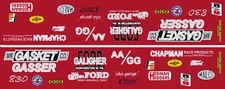 Ohio George Mr. Gasket Mustang Gasser 1/64th HO Scale Slot Car Decals NHRA DRAG