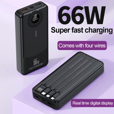 Power Bank 30000mAh Tragbar Schnellladegerät Externer Batterie Ladegerät Handy