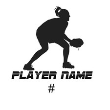 Softball Lady Girl Player Fielder Graphic  Vinyl Decal Car Truck Windows