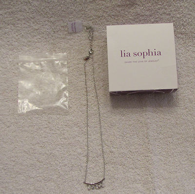 NIB Lia Sophia Fashion Jewelry ''Ice Storm'' 16-19 Inch Necklace Style 33N16