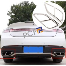 For Lincoln MKZ 2017-2020 Chrome Steel Rear Tail Exhaust Muffler Tip Pipe Frame