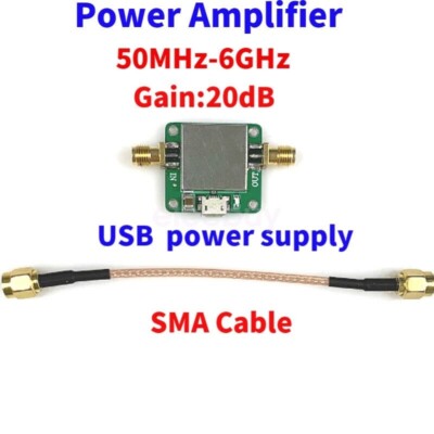 New 50M-6GHz Low Noise RF Amplifier Ultra Wideband Gain 20dB for