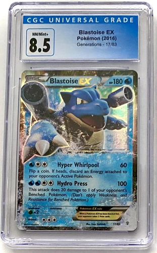 2016 Pokemon XY Generations Blastoise EX 17/83 CGC 8.5 NM/Mint +