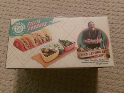 Trejo's Tacos Kitchenware-Taco Serving Kit-Danny Trejo-5 pc Ceramic Set-NIB