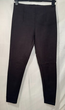 The White Company Black Ultimate Leggings UK 12 High Rise Stretch Thick Opaque