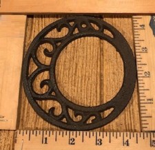 Letter "O" Ornate Cast Iron Filigree 4 5/8" tall by 4 5/8" wide Rustic 0557-O
