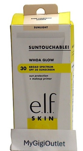 e.l.f. Whoa Glow Suntouchable Makeup Primer Sunbeam 30SPF 1.69oz *CHOOSE SHADE* - Picture 2 of 4