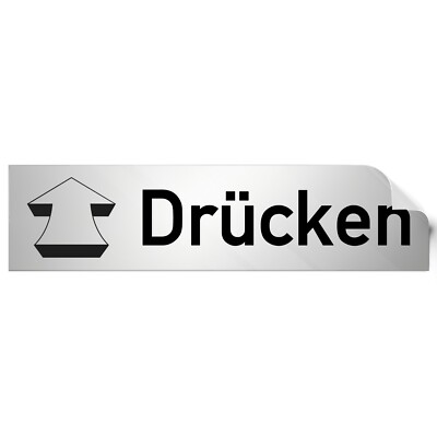 Alu-Schild „Vorsicht Stufe“ Selbstklebend – 160x40 Mm, Türschild Für Treppen & Stolperstellen