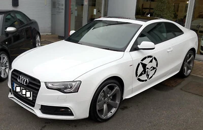 Skull Aufkleber XXL 30x30 Cm Stern Totenkopf Punisher Auto Sticker Schädel Star - Bild 1 von 4