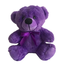 New 6 inch Powerful Purple Plush Comfort Teddy Bear Animal Gift Toy