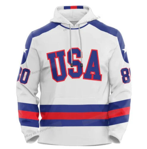 Miracle on Ice USA Custom Hockey Jersey Youth Medium