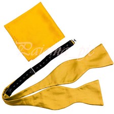 Men's New Fashion Self tie Bow tie  Pocket Square Hanky Set Wedding Party Prom