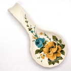 Pioneer Woman Yellow Rose Shadow Spoon Rest Ceramic Blue Floral