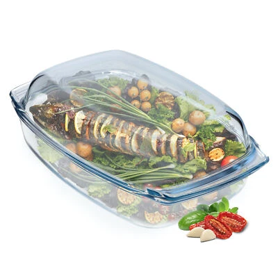 KADAX molde para guiso de vidrio resistente al calor, recipiente ignífugo 5L - Imagen 1 de 4