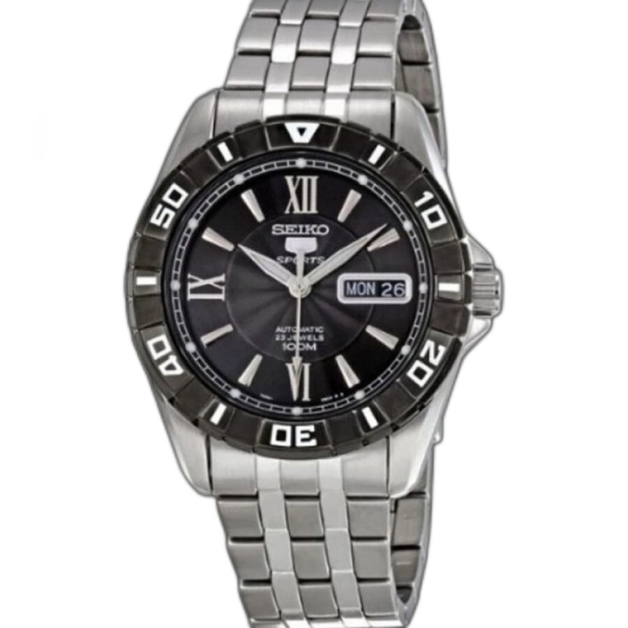 SEIKO 5 Sports SNZH83k1 Automatic Watch 100m 7S36 Day Date Black