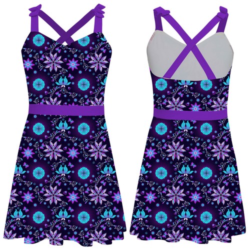Girl One Piece Swimsuit with Skirt Bathing Suit Swimwear Bathing Suit Hawaiian - Picture 25 of 63