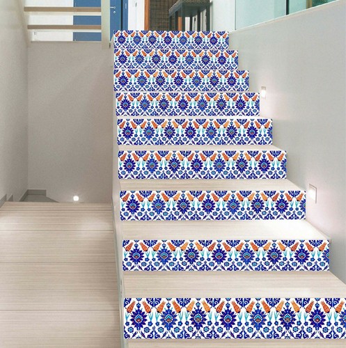 3D GRAY STONE Road A028 Stair Risers Decoration Photo Mural Vinyl