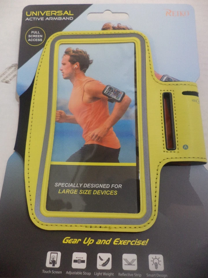 Reiko Sport Armband for Universal 5.5" Devices Full Adjustable Strap Red Blue - Image 4 of 4