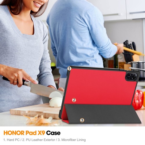Ultra Slim Leather Shell Stand Case Cover For Honor Pad Pad X9 11.5'' X8 Pro - Picture 61 of 125
