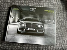 BENTLEY CONTINENTAL GT + GTC V8 Full Hardback UK brochure 2013. Special Price!