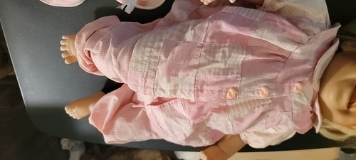 Vintage ZAPF Creations Germany BABYPUPPE blond im rosa Outfit - Bild 16 von 17