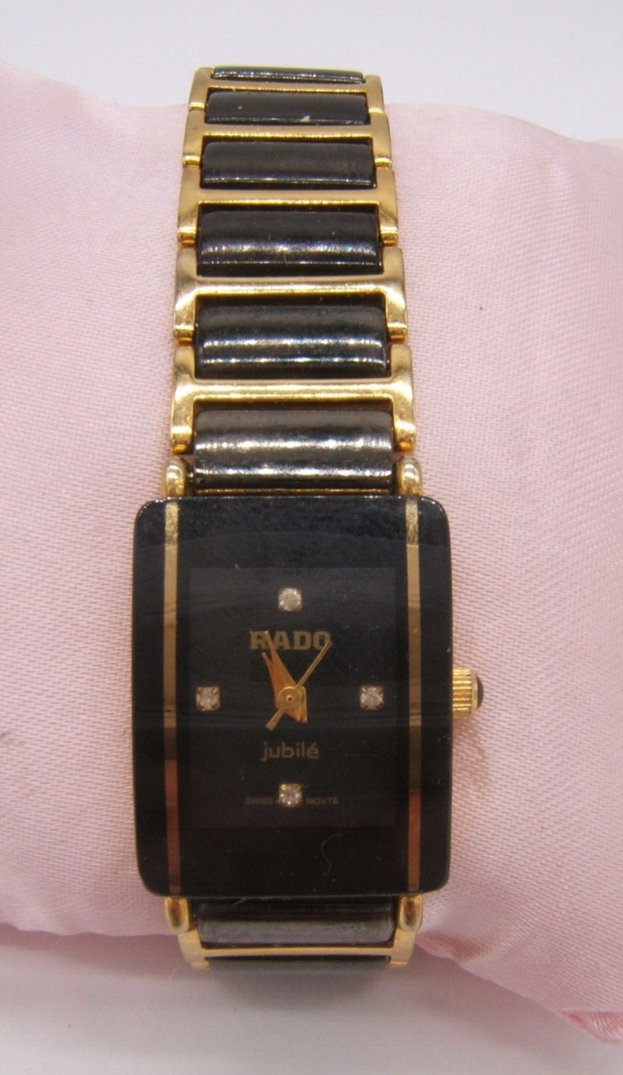 RADO SWISS QUARTZ JUBILE WRIST WATCH DIAMOND MARKERS CERAMIC RADO SWISS QUARTZ JUBILE WRIST WATCH DIAMOND MARKERS CERAMIC