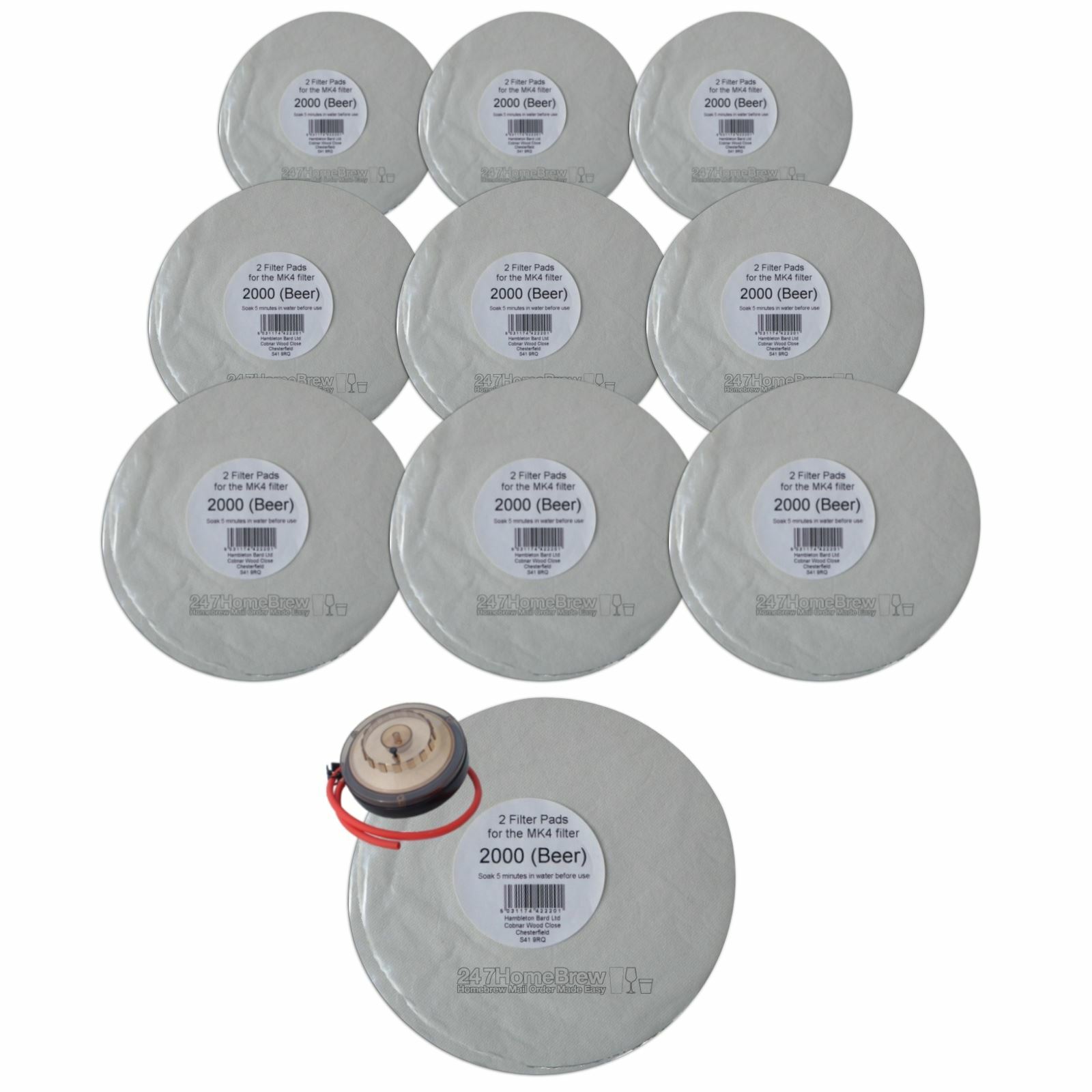 Filter Pads 2000 Beer 2x Pack for the Better Brew MK4 Wine Filter