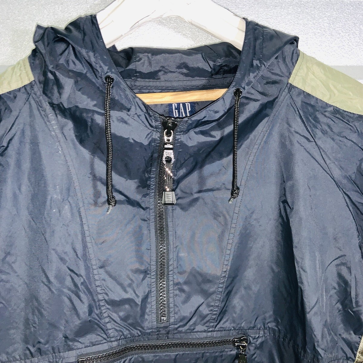 Vintage GAP Anorak Windbreaker Jacket Kangaroo Pocket Lightweight