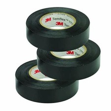 3M Temflex Vinyl Electrical Tape 1700/165 3/4 in x 60 ft Black 1.5 core 3 Count
