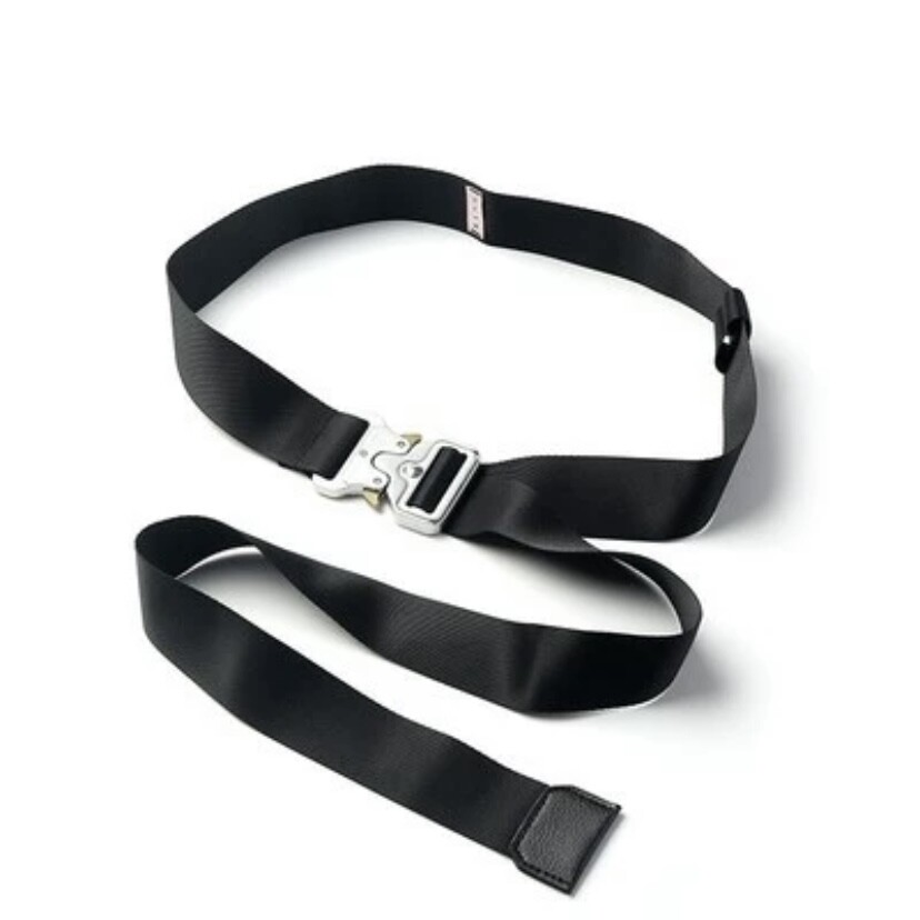 Black Silver 1017 ALYX 9SM Nylon Canvas Safety Buckle Belt Metal