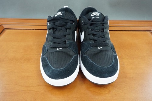 Nike Alleyoop SB Shoes Mens 8 Black Suede Lace Up Low Top Skateboard Sneaker - Picture 2 of 10