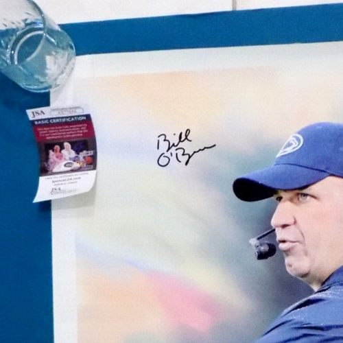 Coach BILL O'BRIEN Signed Autograph 27.5x24 Canvas Poster Patriots JSA π COA - Picture 5 of 6