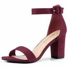 Allegra-K Womens Block Heel High Heels Sandals Business Casual Size Dye