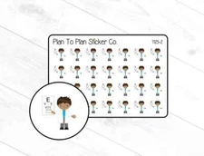 1125-2~~Eye Doctor Appointment Reminder Planner Stickers.