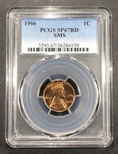 1966 SMS Lincoln Memorial Cent PCGS SP-67 RD, Buy 3 Items, Get $5 Off!!